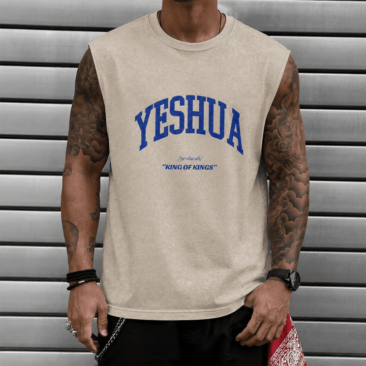 Christianartworkshop Yeshua King Of Kings Unisex-Tanktop (gewaschen) - image 0
