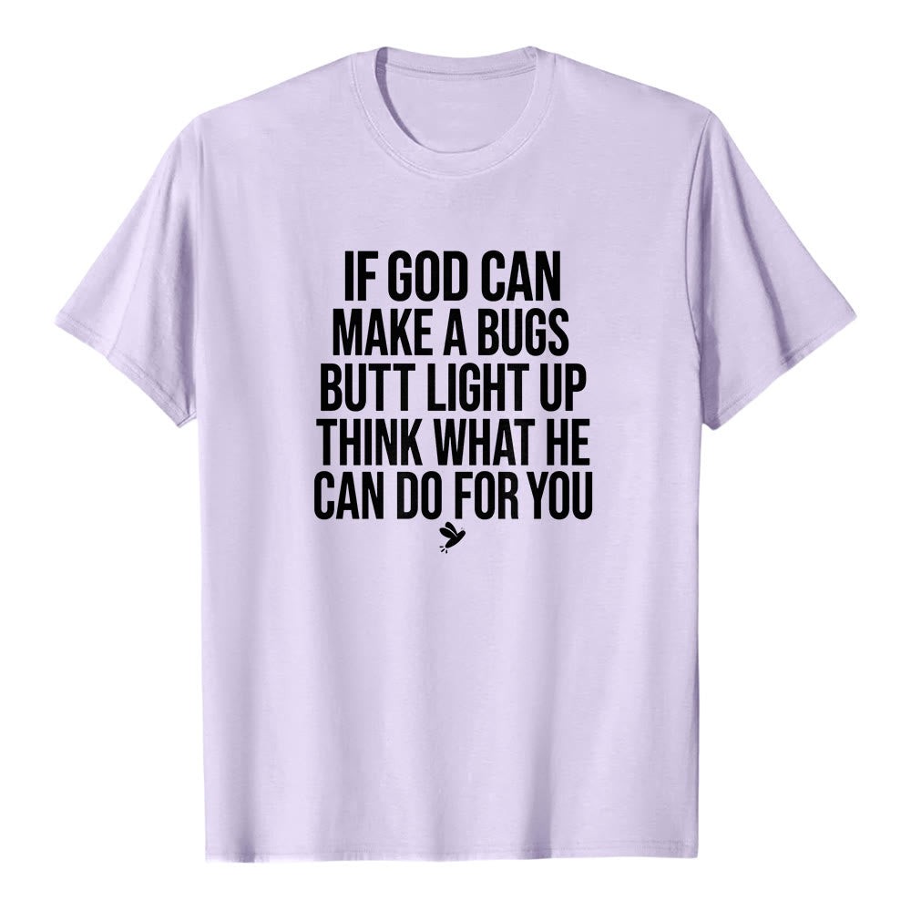 Christianartworkshop „Wenn Gott den Hintern eines Käfers zum Leuchten bringen kann“ – Lustiges Glaubenszitat – Premium-T-Shirt mit kurzen Ärmeln - Lila - 2XL - image 3