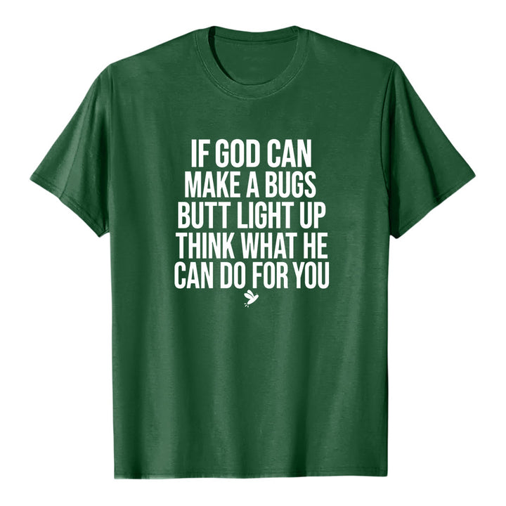 Christianartworkshop „Wenn Gott den Hintern eines Käfers zum Leuchten bringen kann“ – Lustiges Glaubenszitat – Premium-T-Shirt mit kurzen Ärmeln - Dunkelgrün - 2XL - image 7