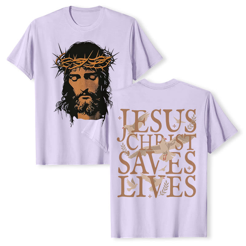 Christianartworkshop T-Shirt mit Jesusgesicht und Dornenkrone - Lila - 2XL - image 18