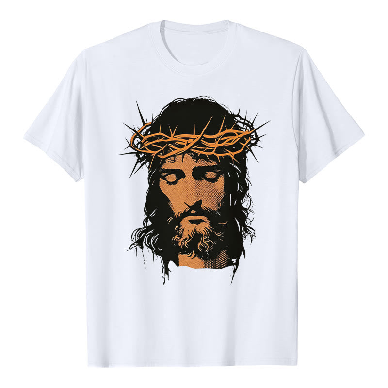 Christianartworkshop T-Shirt mit Jesusgesicht und Dornenkrone - image 1