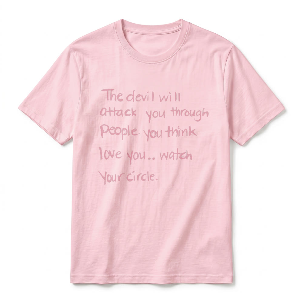 Christianartworkshop „Der Teufel wird dich durch Menschen angreifen, von denen du glaubst, dass sie dich lieben“ – Premium-Kurzarm-T-Shirt - image 27