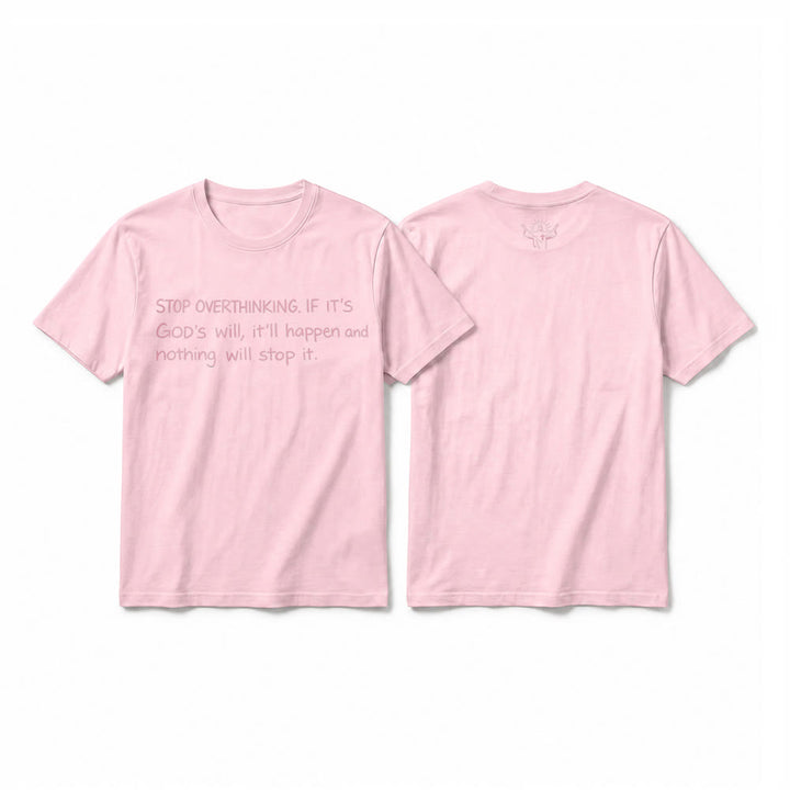 Christianartworkshop „Hör auf, Gottes Willen zu überdenken“-Zitat Premium-Kurzarm-T-Shirt - Rosa - 2XL - image 25