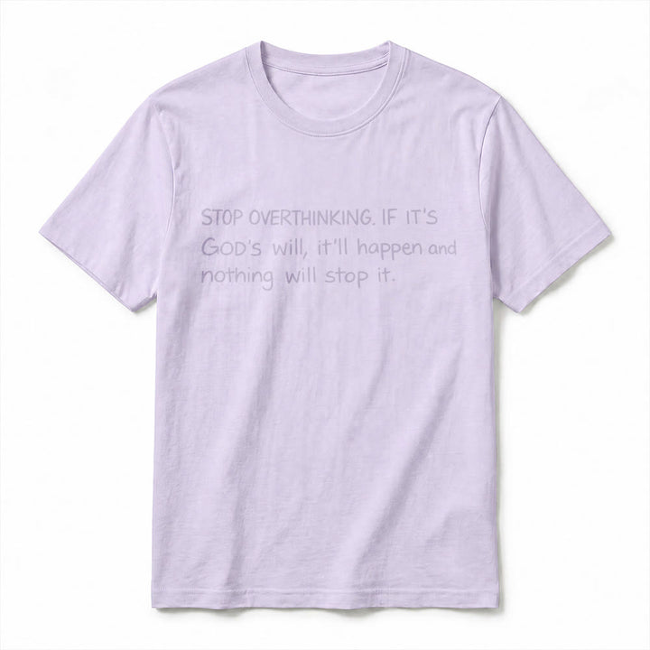 Christianartworkshop „Hör auf, Gottes Willen zu überdenken“-Zitat Premium-Kurzarm-T-Shirt - image 8