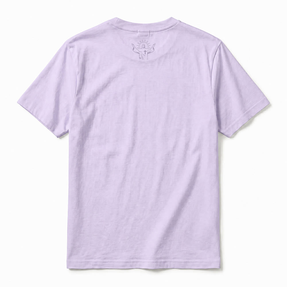 Christianartworkshop „Hör auf, Gottes Willen zu überdenken“-Zitat Premium-Kurzarm-T-Shirt - image 9