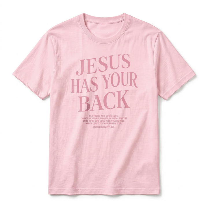 Christianartworkshop „Jesus steht hinter dir“ – Premium-T-Shirt für selbstbewusste Gläubige (Kurzarm) - image 26