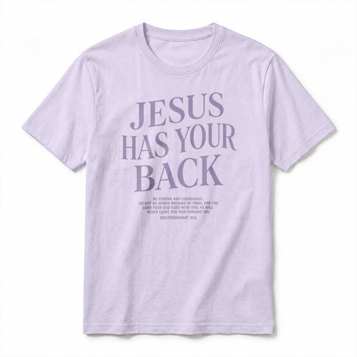Christianartworkshop „Jesus steht hinter dir“ – Premium-T-Shirt für selbstbewusste Gläubige (Kurzarm) - image 11