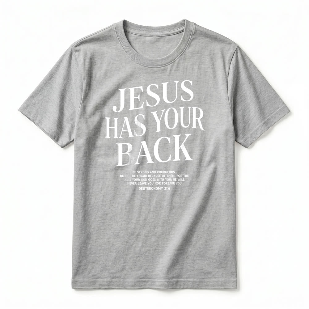 Christianartworkshop „Jesus steht hinter dir“ – Premium-T-Shirt für selbstbewusste Gläubige (Kurzarm) - image 17