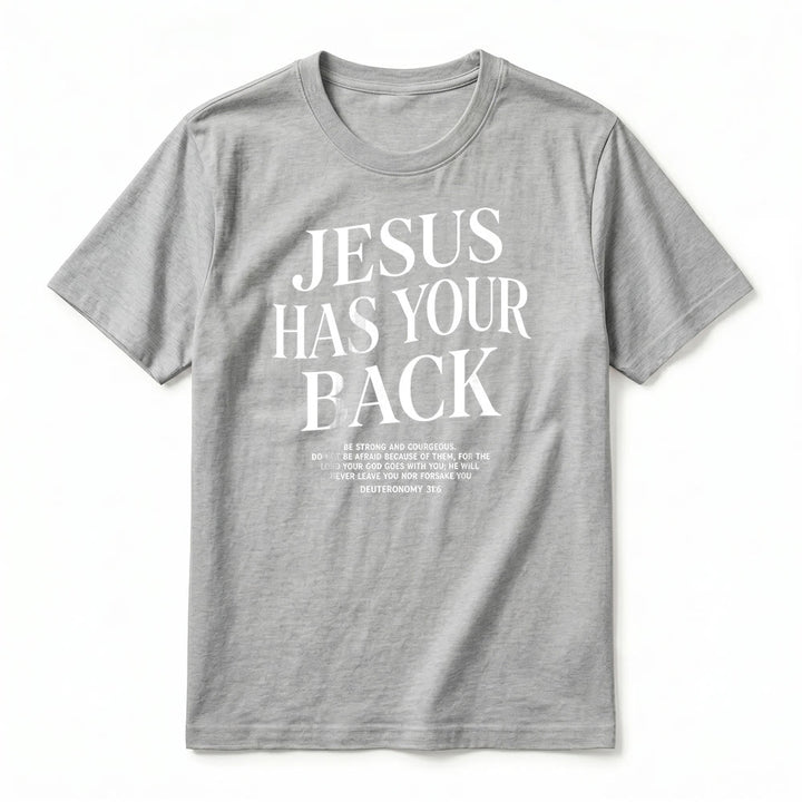 Christianartworkshop „Jesus steht hinter dir“ – Premium-T-Shirt für selbstbewusste Gläubige (Kurzarm) - image 17