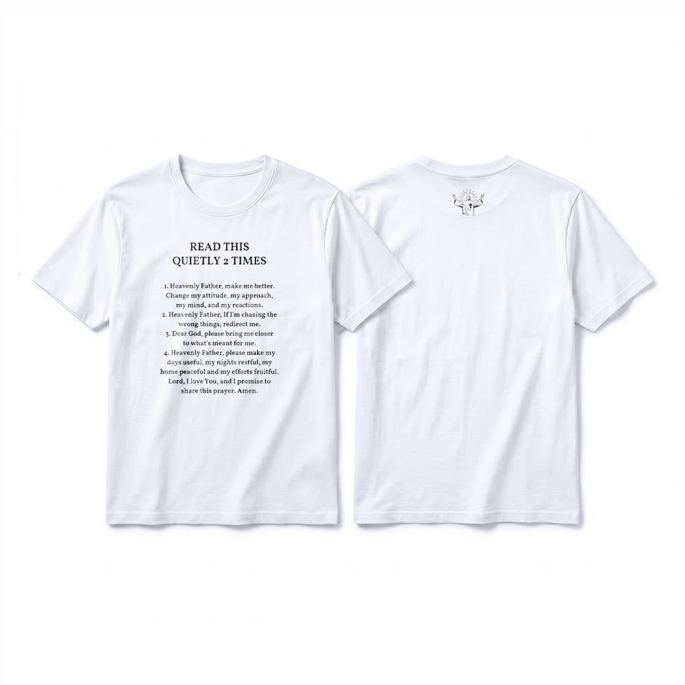 Christianartworkshop „Lies dies zweimal leise“ – Lustiges Premium-T-Shirt mit kurzen Ärmeln (Glaube) - Weiß - 2XL - image 5