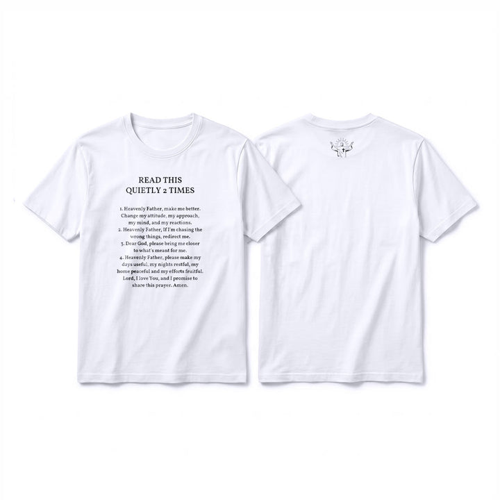 Christianartworkshop „Lies dies zweimal leise“ – Lustiges Premium-T-Shirt mit kurzen Ärmeln (Glaube) - Weiß - 2XL - image 5