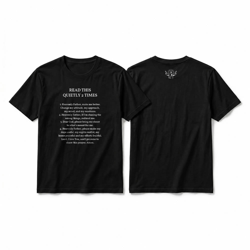 Christianartworkshop „Lies dies zweimal leise“ – Lustiges Premium-T-Shirt mit kurzen Ärmeln (Glaube) - Schwarz - 2XL - image 8