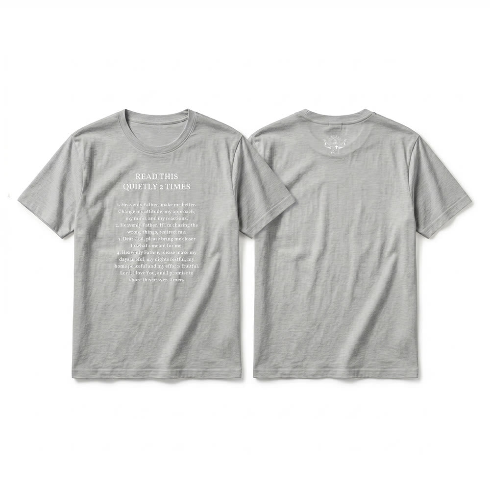 Christianartworkshop „Lies dies zweimal leise“ – Lustiges Premium-T-Shirt mit kurzen Ärmeln (Glaube) - Grau - 2XL - image 11