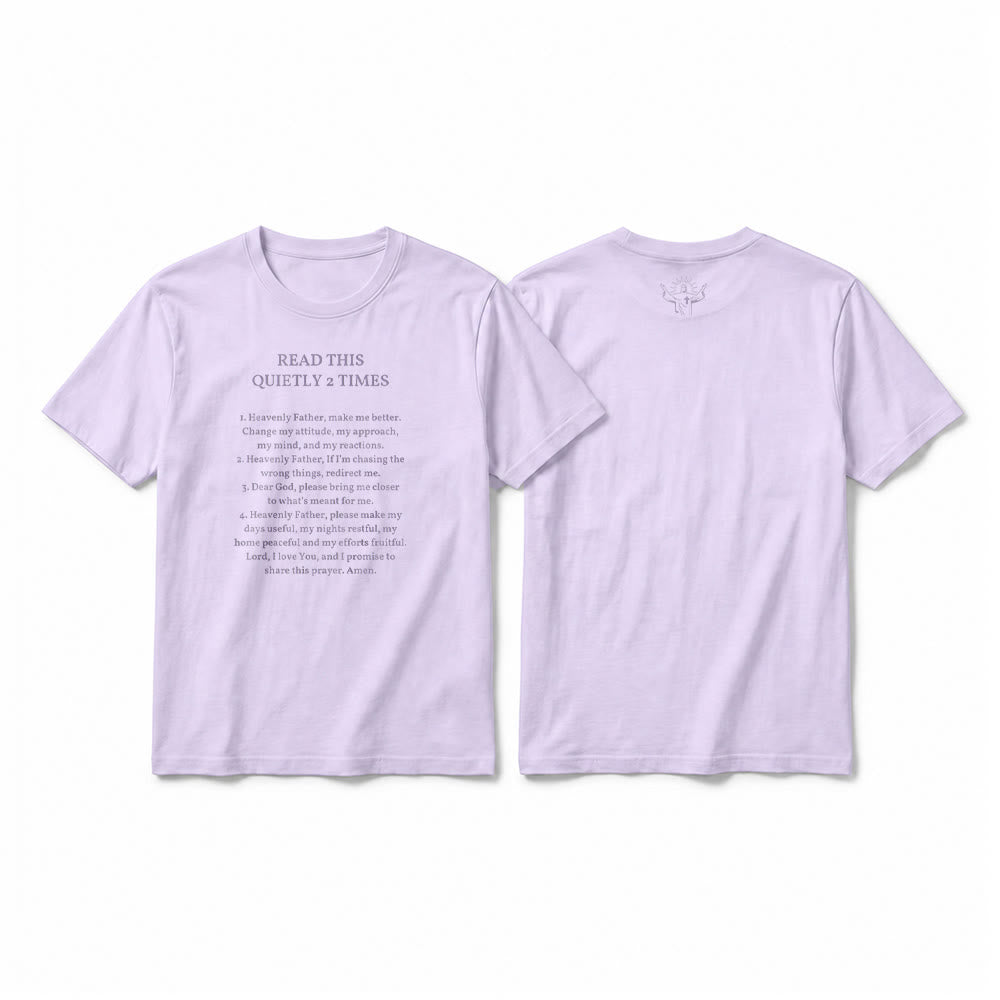 Christianartworkshop „Lies dies zweimal leise“ – Lustiges Premium-T-Shirt mit kurzen Ärmeln (Glaube) - Lila - 2XL - image 2