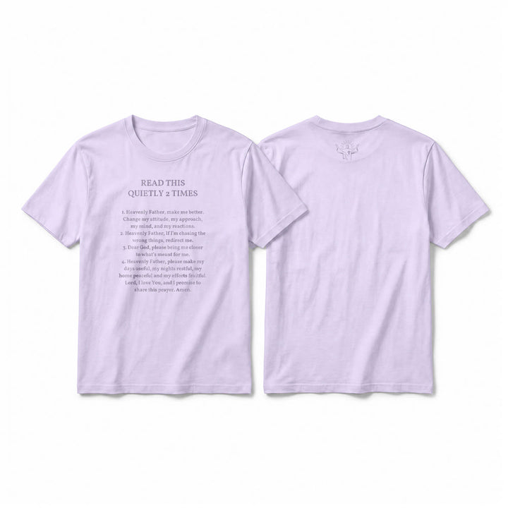 Christianartworkshop „Lies dies zweimal leise“ – Lustiges Premium-T-Shirt mit kurzen Ärmeln (Glaube) - Lila - 2XL - image 2