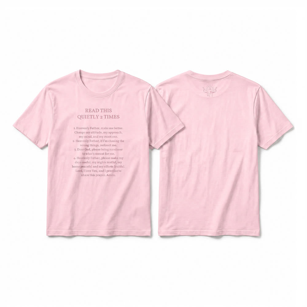 Christianartworkshop „Lies dies zweimal leise“ – Lustiges Premium-T-Shirt mit kurzen Ärmeln (Glaube) - Rosa - 2XL - image 26