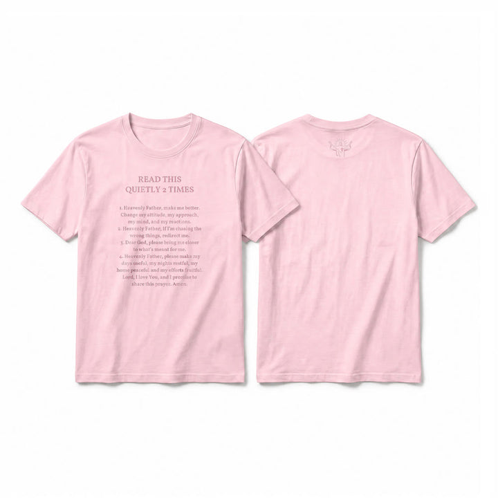 Christianartworkshop „Lies dies zweimal leise“ – Lustiges Premium-T-Shirt mit kurzen Ärmeln (Glaube) - Rosa - 2XL - image 26