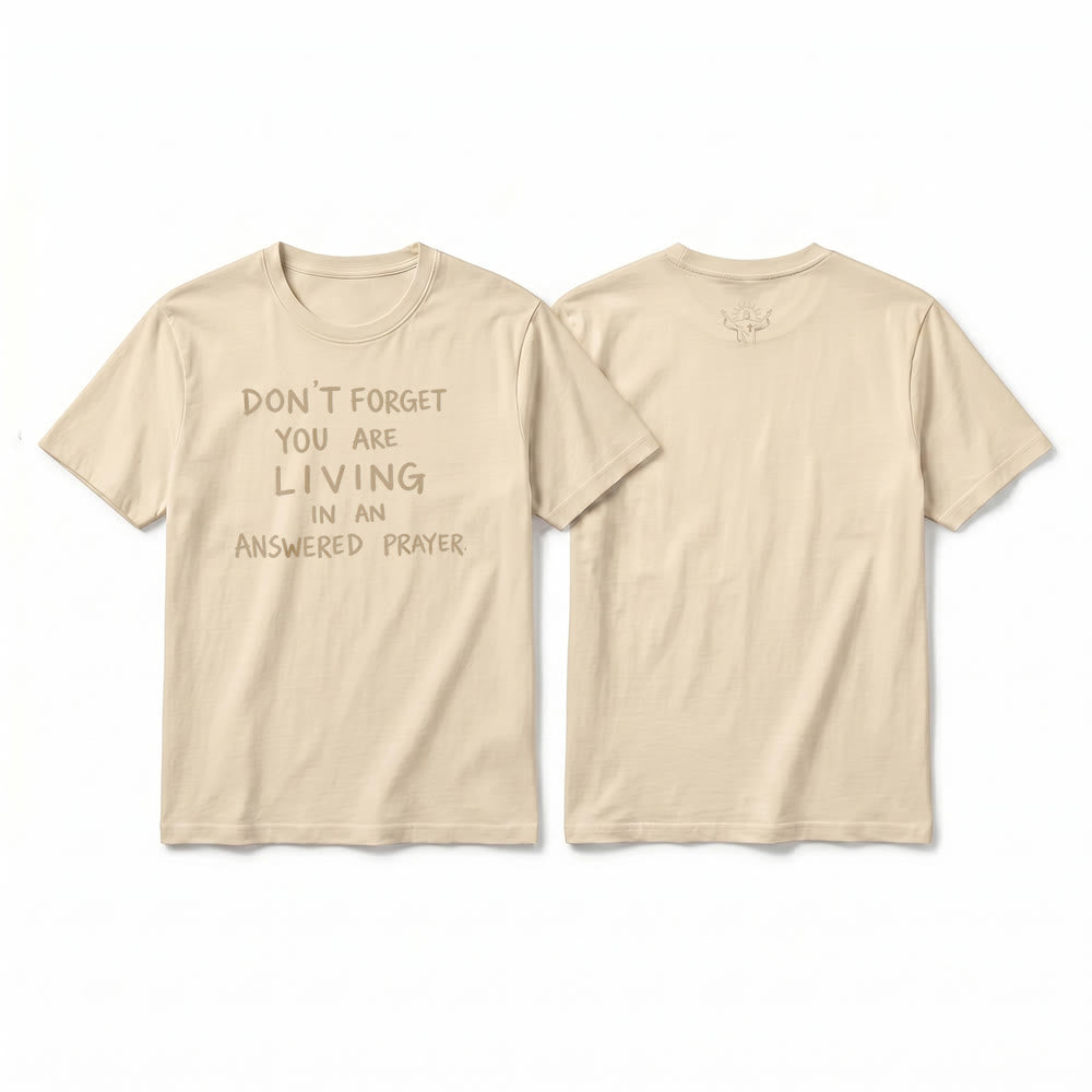 Christianartworkshop Premium-T-Shirt „Erhörtes Gebet“ mit kurzen Ärmeln – Treue Dankbarkeit - Beige - 2XL - image 16