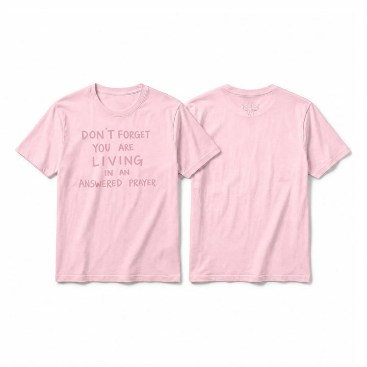 Christianartworkshop Premium-T-Shirt „Erhörtes Gebet“ mit kurzen Ärmeln – Treue Dankbarkeit - Rosa - 2XL - image 25
