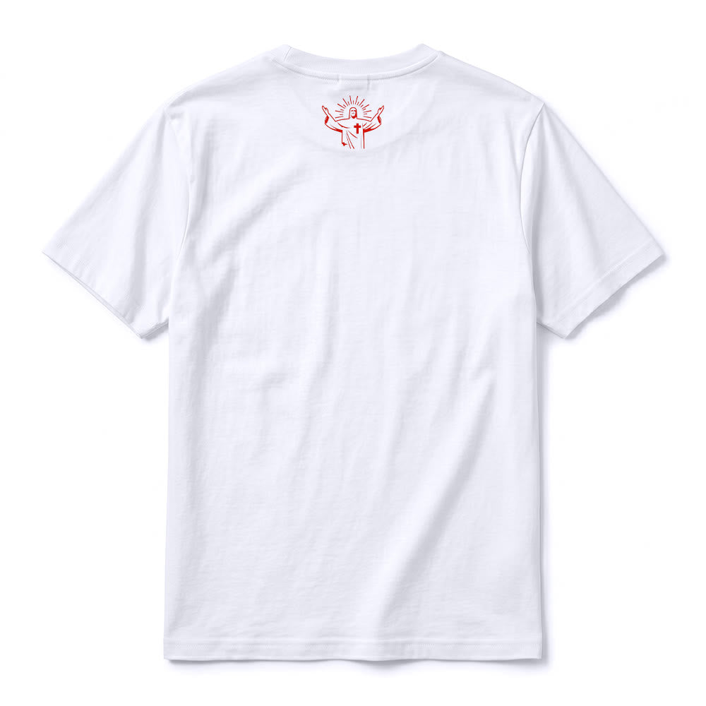 Christianartworkshop „Bedeckt durch das Blut Jesu Christi“ Statement Premium Kurzarm-T-Shirt - image 3