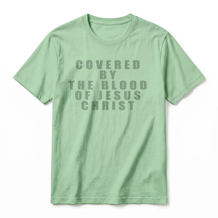 Christianartworkshop „Bedeckt durch das Blut Jesu Christi“ Statement Premium Kurzarm-T-Shirt - image 24