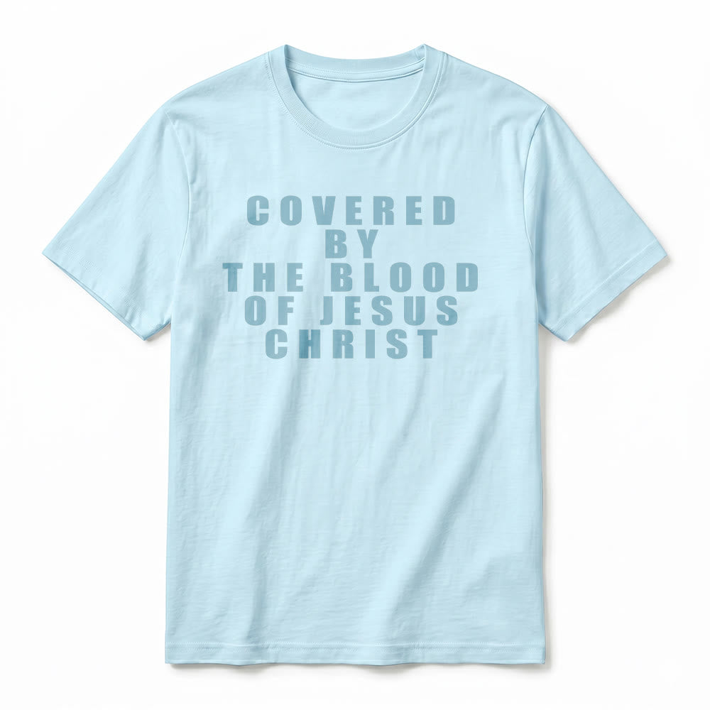 Christianartworkshop „Bedeckt durch das Blut Jesu Christi“ Statement Premium Kurzarm-T-Shirt - image 9