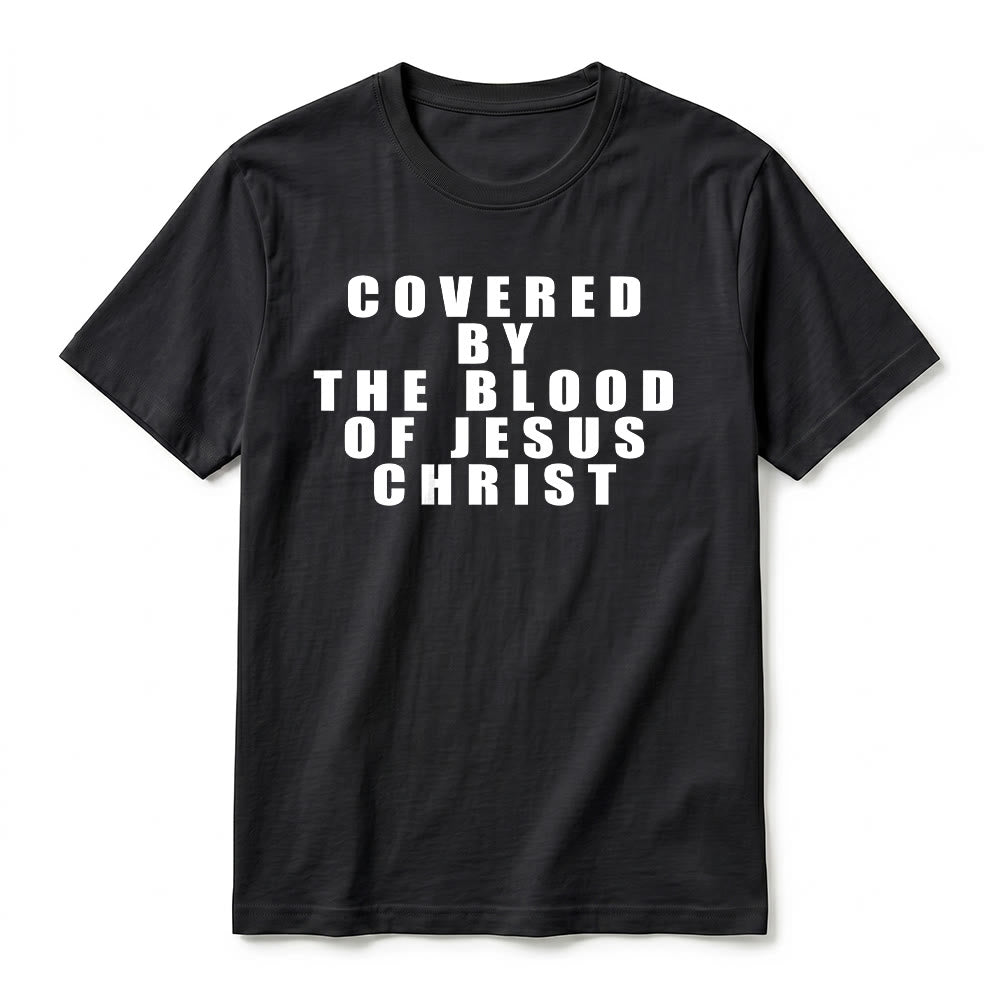 Christianartworkshop „Bedeckt durch das Blut Jesu Christi“ Statement Premium Kurzarm-T-Shirt - image 15
