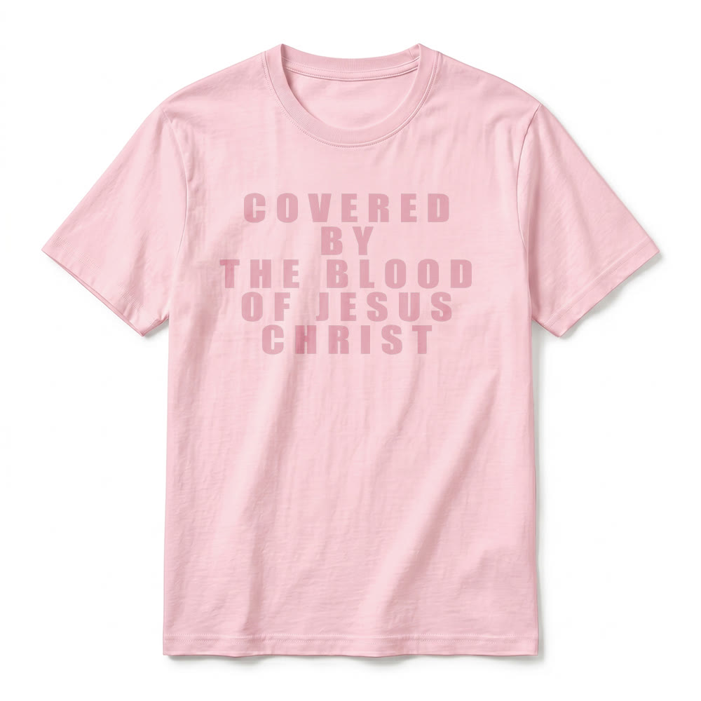Christianartworkshop „Bedeckt durch das Blut Jesu Christi“ Statement Premium Kurzarm-T-Shirt - image 6