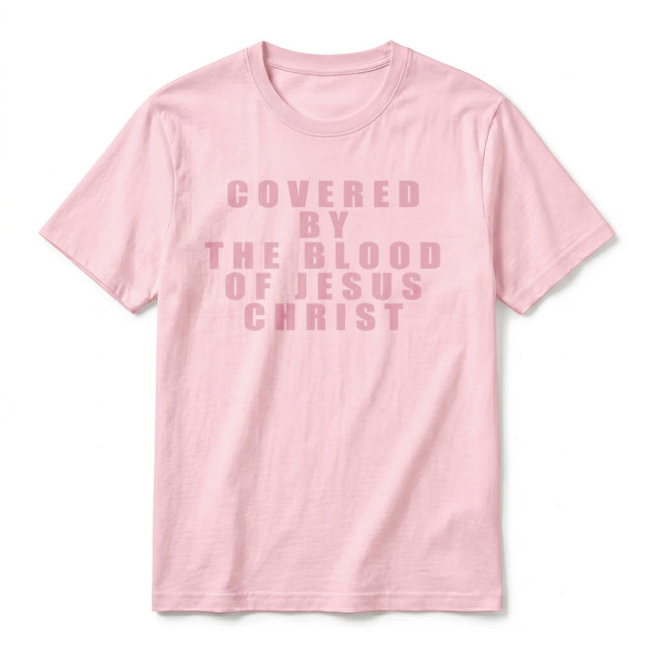 Christianartworkshop „Bedeckt durch das Blut Jesu Christi“ Statement Premium Kurzarm-T-Shirt - image 6