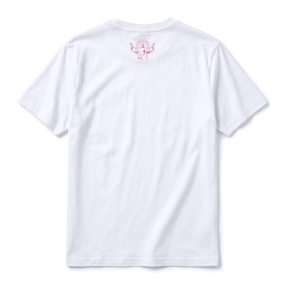 Christianartworkshop Psalm 34,7 „Der Engel des Herrn“ – Premium-T-Shirt mit Vorder- und Rückseitendruck, Kurzarm - image 6