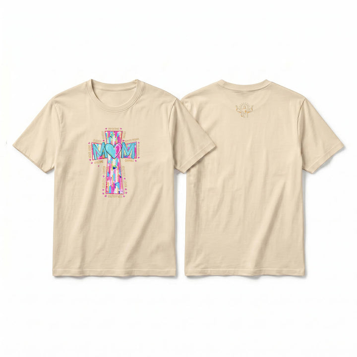 Christianartworkshop Faith Mom T-Shirt mit Kreuzmuster auf der Vorderseite, Premium-Kurzarmshirt - image 19