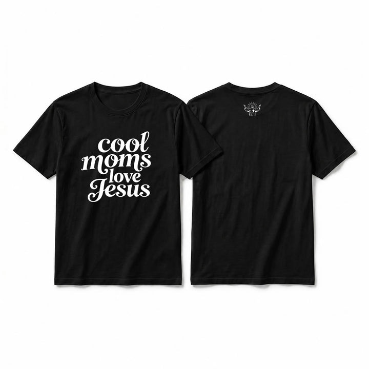 Christianartworkshop Premium-T-Shirt mit Kurzarm und Aufdruck „Coole Mütter lieben Jesus“ (Vorder- und Rückseite) - Schwarz - 2XL - image 1