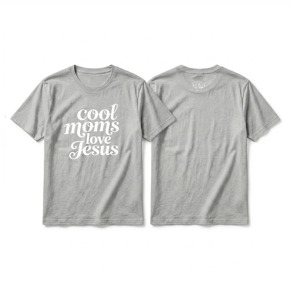 Christianartworkshop Premium-T-Shirt mit Kurzarm und Aufdruck „Coole Mütter lieben Jesus“ (Vorder- und Rückseite) - Grau - 2XL - image 16