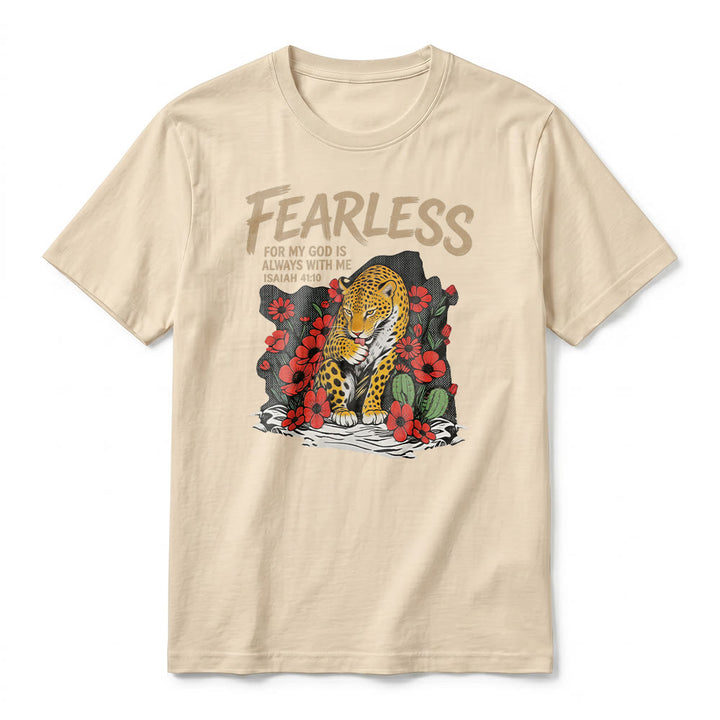 Christianartworkshop „Furchtlos, denn mein Gott ist immer mit mir“ Jesaja 41,10 Premium Kurzarm-T-Shirt - image 14