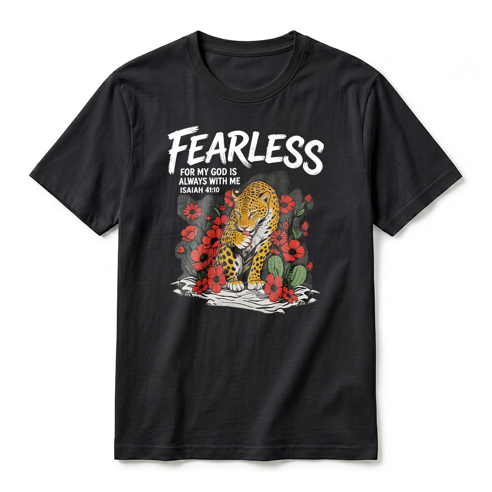 Christianartworkshop „Furchtlos, denn mein Gott ist immer mit mir“ Jesaja 41,10 Premium Kurzarm-T-Shirt - image 11