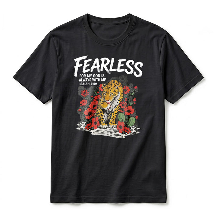 Christianartworkshop „Furchtlos, denn mein Gott ist immer mit mir“ Jesaja 41,10 Premium Kurzarm-T-Shirt - image 11
