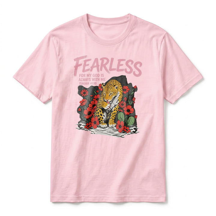 Christianartworkshop „Furchtlos, denn mein Gott ist immer mit mir“ Jesaja 41,10 Premium Kurzarm-T-Shirt - image 26