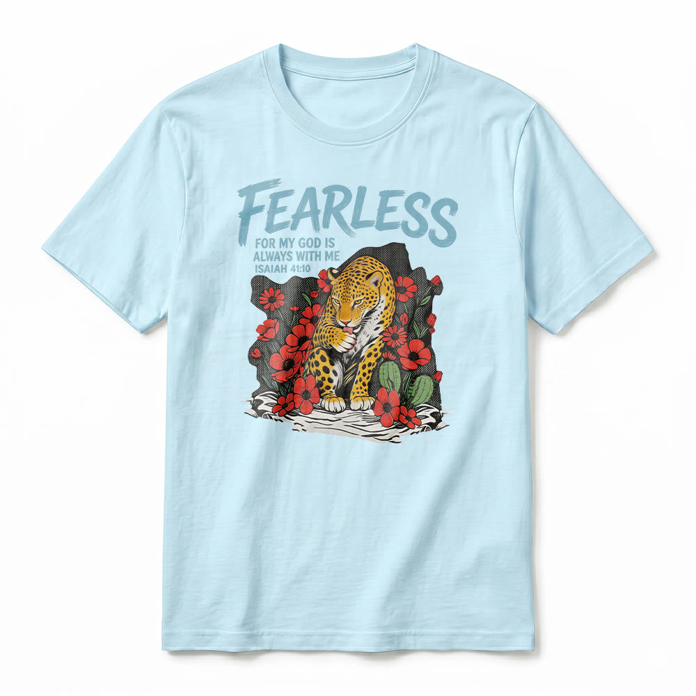 Christianartworkshop „Furchtlos, denn mein Gott ist immer mit mir“ Jesaja 41,10 Premium Kurzarm-T-Shirt - image 17