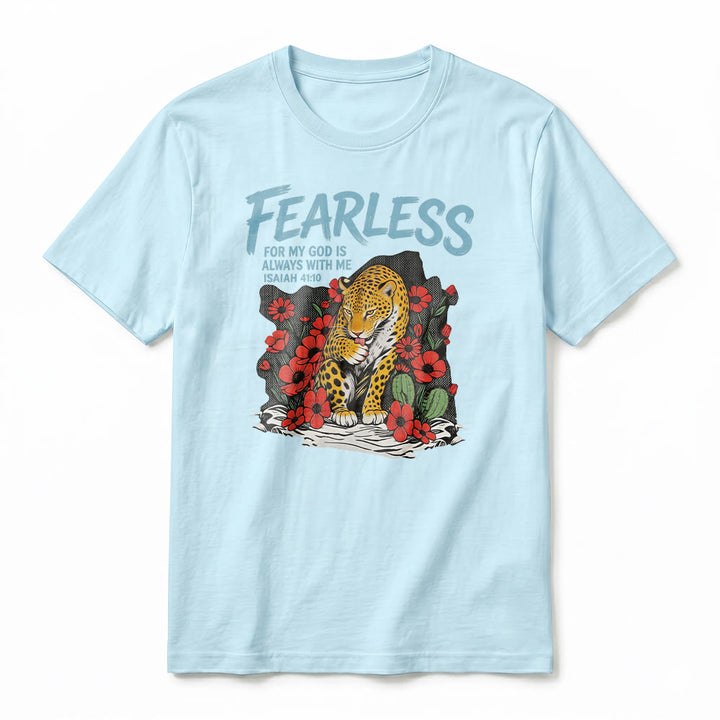 Christianartworkshop „Furchtlos, denn mein Gott ist immer mit mir“ Jesaja 41,10 Premium Kurzarm-T-Shirt - image 17