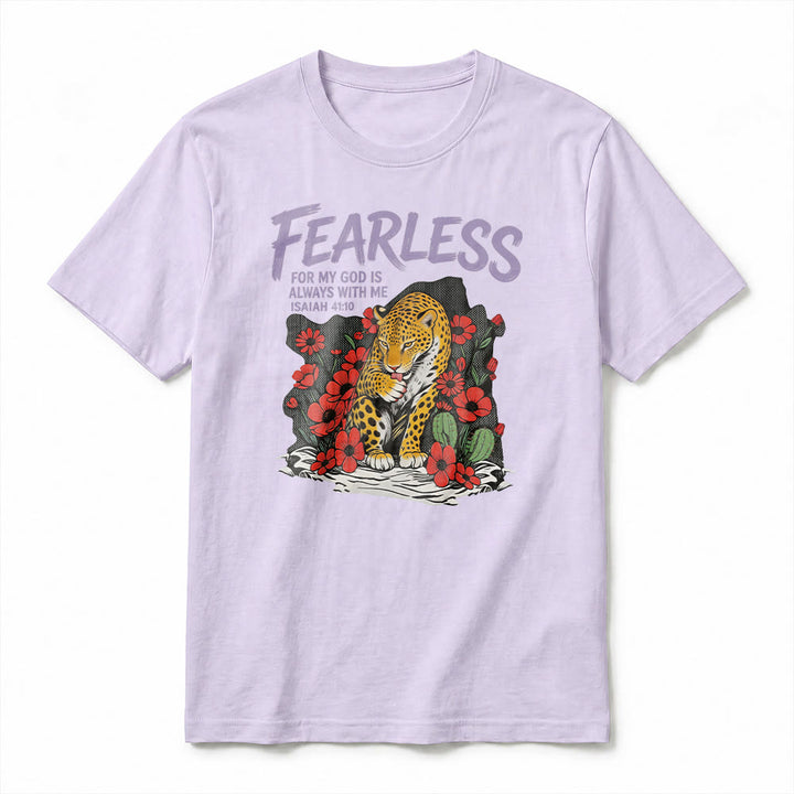 Christianartworkshop „Furchtlos, denn mein Gott ist immer mit mir“ Jesaja 41,10 Premium Kurzarm-T-Shirt - image 5