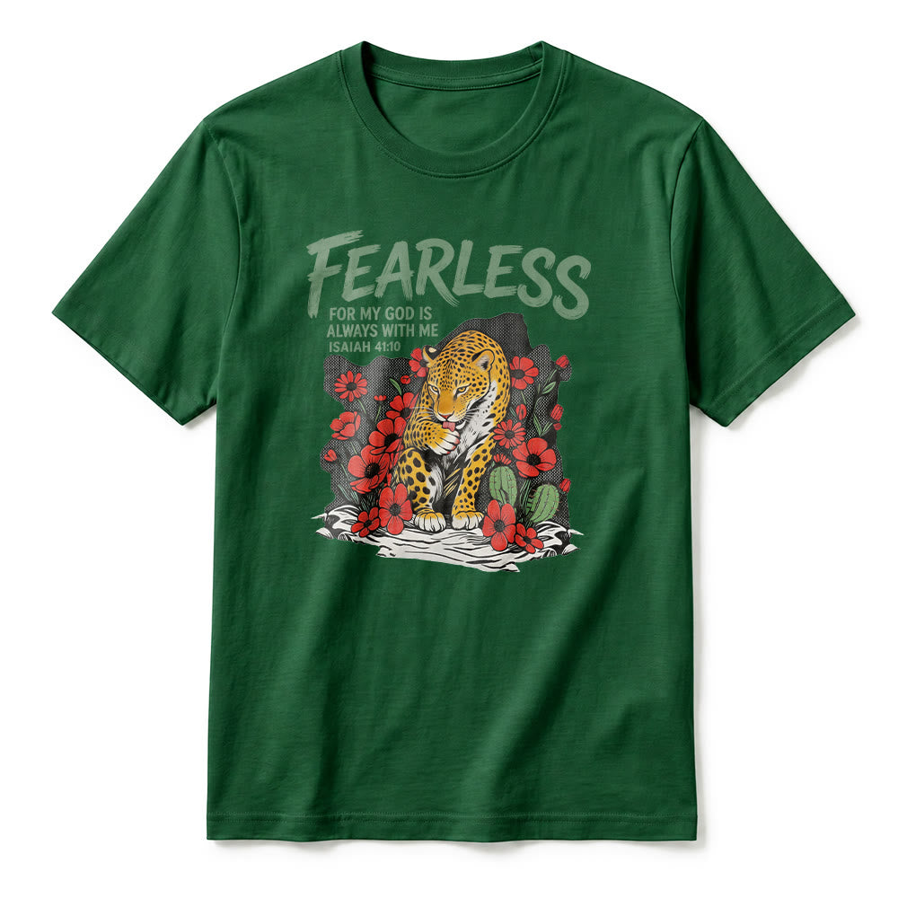 Christianartworkshop „Furchtlos, denn mein Gott ist immer mit mir“ Jesaja 41,10 Premium Kurzarm-T-Shirt - image 23