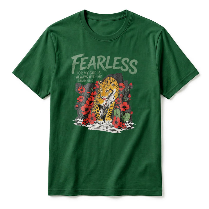 Christianartworkshop „Furchtlos, denn mein Gott ist immer mit mir“ Jesaja 41,10 Premium Kurzarm-T-Shirt - image 23