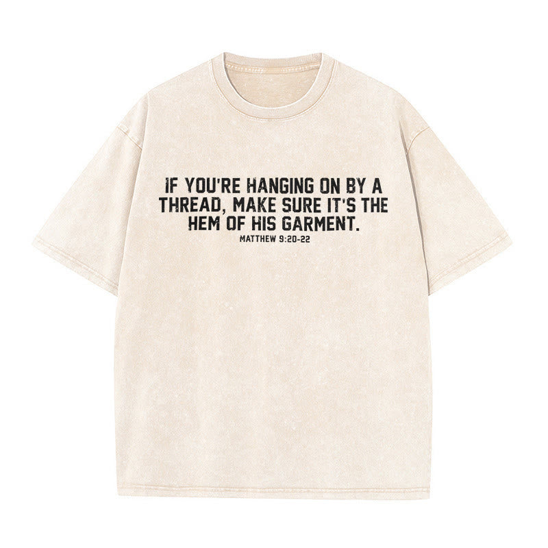 Christianartworkshop Matthäus 9,20-22 Bibelvers – Gewaschenes Unisex-T-Shirt - Beige - 5XL - image 5