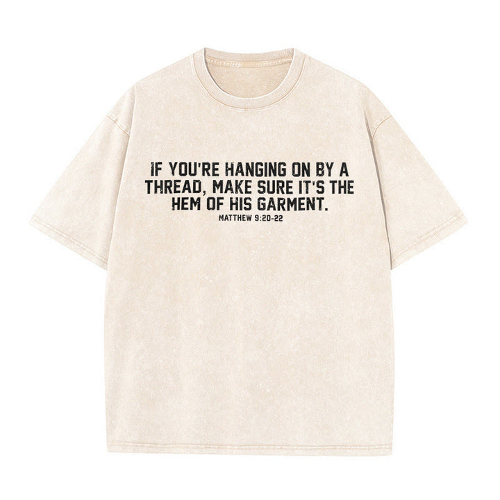 Christianartworkshop Matthäus 9,20-22 Bibelvers – Gewaschenes Unisex-T-Shirt - Beige - 5XL - image 5