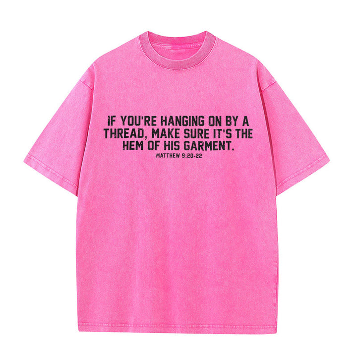 Christianartworkshop Matthäus 9,20-22 Bibelvers – Gewaschenes Unisex-T-Shirt - Rosa - 5XL - image 6