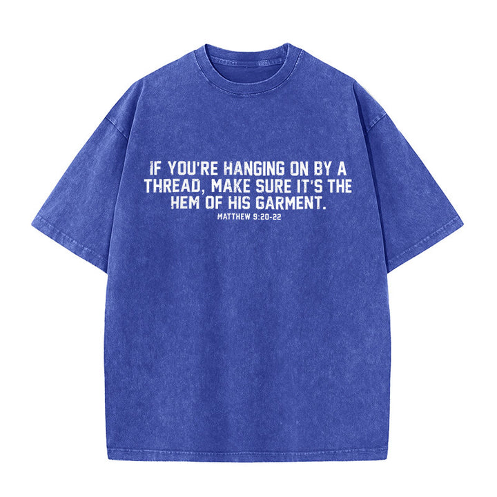 Christianartworkshop Matthäus 9,20-22 Bibelvers – Gewaschenes Unisex-T-Shirt - Blau - 5XL - image 8