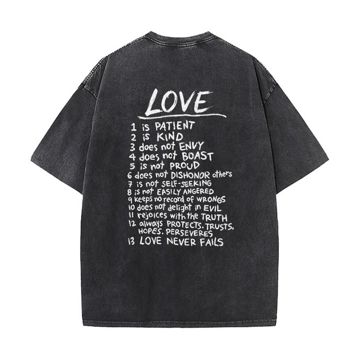 Christianartworkshop „Liebe wie Jesus“ – 1. Korinther 13 – Unisex-T-Shirt (vorgewaschen) - image 5