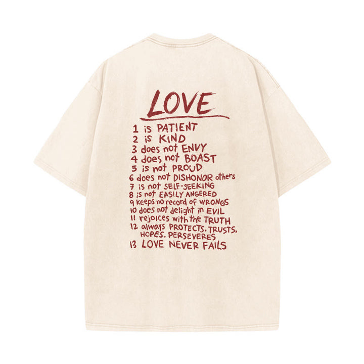 Christianartworkshop „Liebe wie Jesus“ – 1. Korinther 13 – Unisex-T-Shirt (vorgewaschen) - image 8