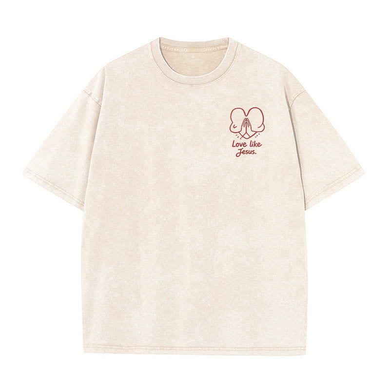 Christianartworkshop „Liebe wie Jesus“ – 1. Korinther 13 – Unisex-T-Shirt (vorgewaschen) - image 7