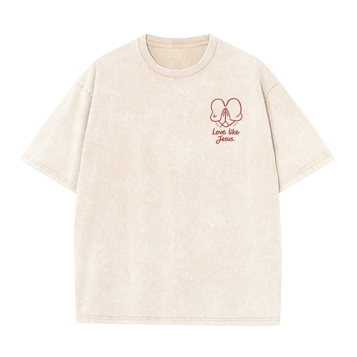 Christianartworkshop „Liebe wie Jesus“ – 1. Korinther 13 – Unisex-T-Shirt (vorgewaschen) - image 7